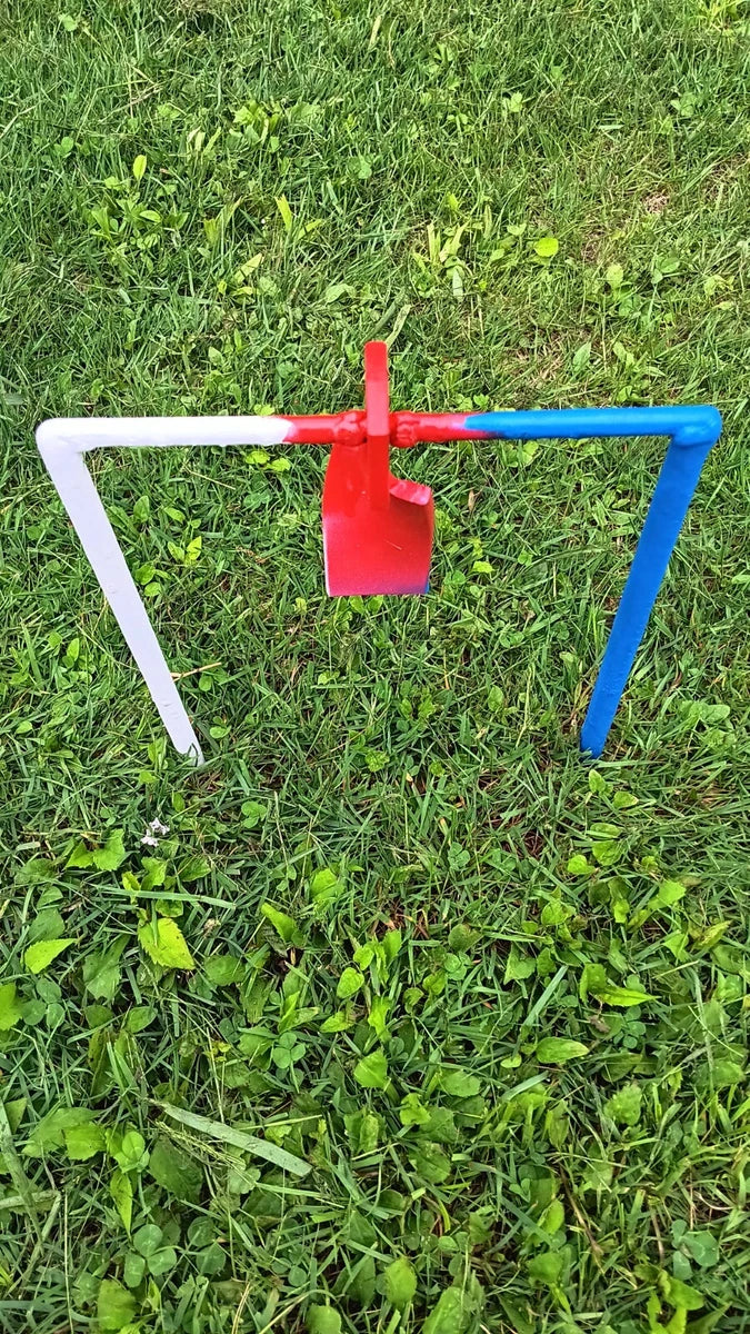 Metal Spinning Target For .30 Airgun &, .22LR (Red, White & Blue!) - AirgunTargetStore&More