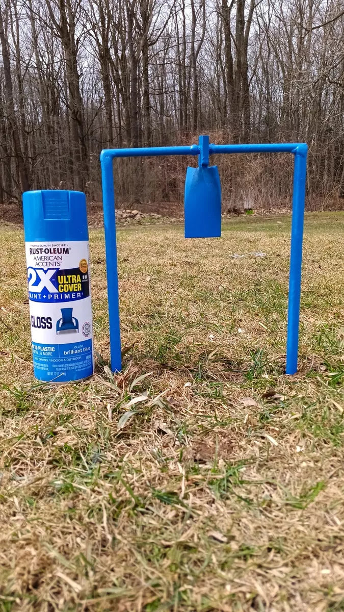 Metal Spinning Target For .30 Airgun &, .22LR (Blue!) - AirgunTargetStore&More