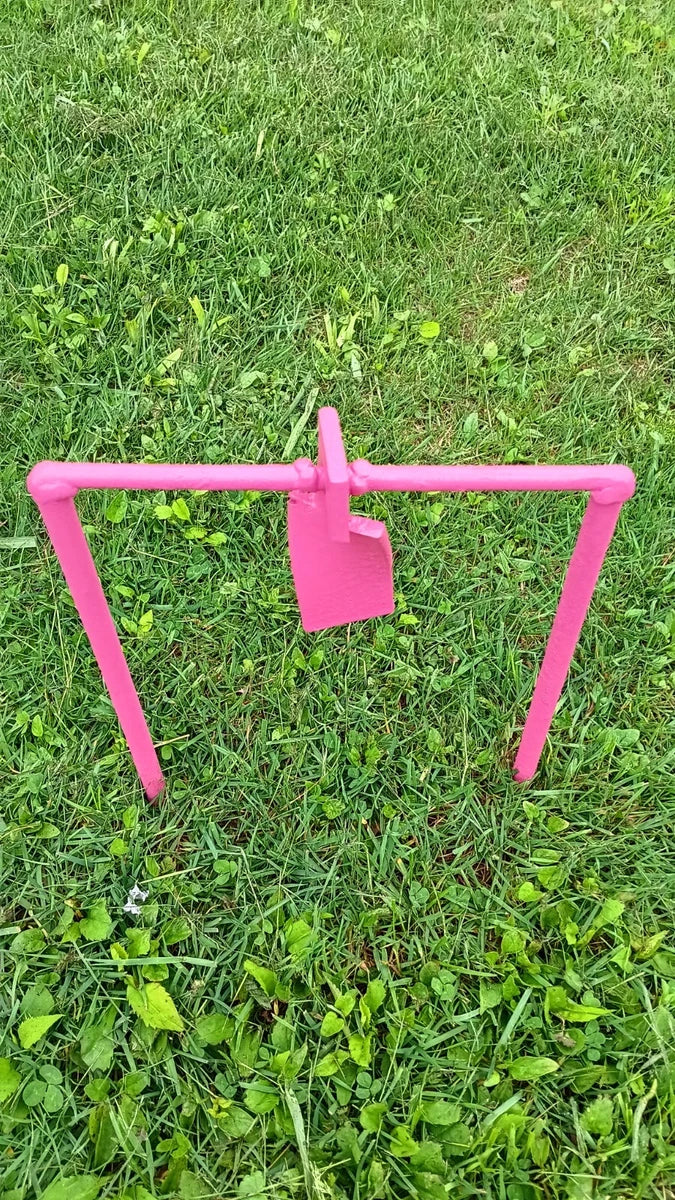 Metal Spinning Target For .30 Airgun &, .22LR (Pink!) - AirgunTargetStore&More