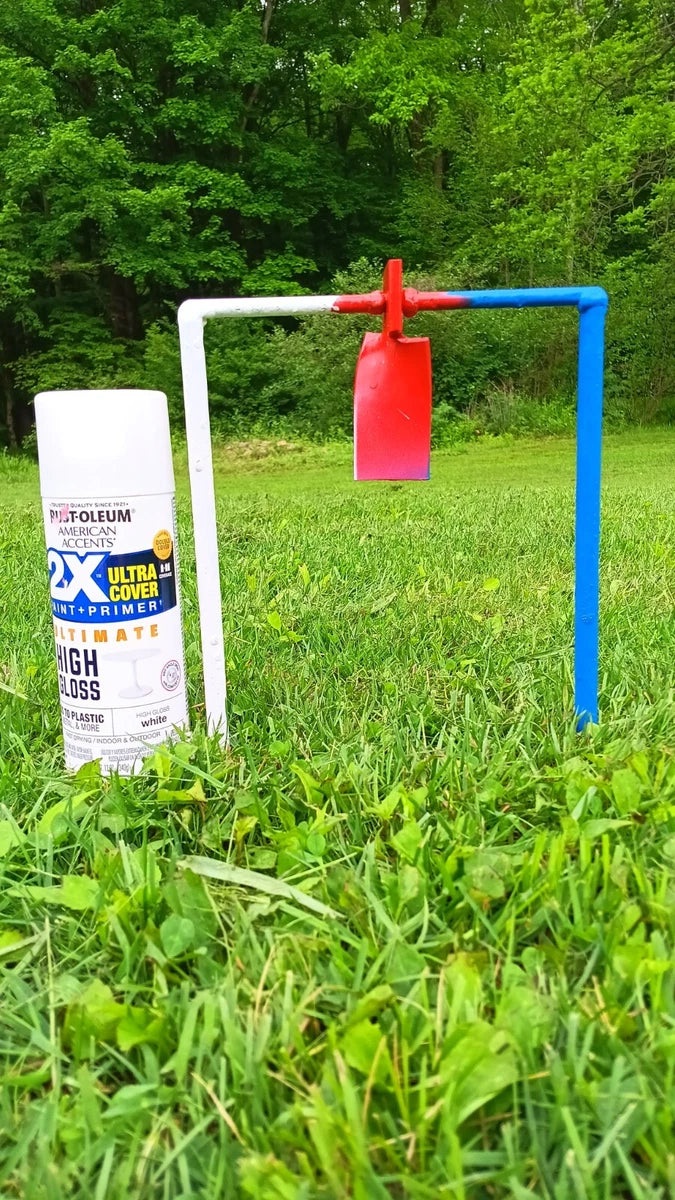 Metal Spinning Target For .30 Airgun &, .22LR (Red, White & Blue!) - AirgunTargetStore&More
