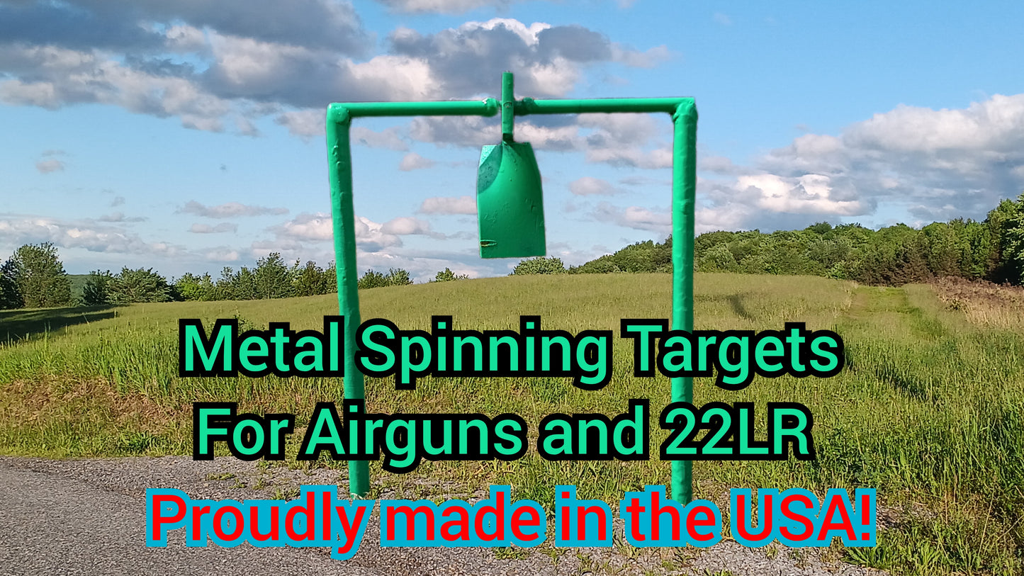 Metal Spinning Target For .30 Airgun &, .22LR (Green!) - AirgunTargetStore&More