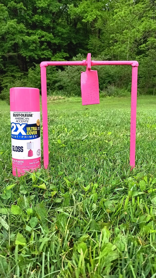 Metal Spinning Target For .30 Airgun &, .22LR (Pink!) - AirgunTargetStore&More
