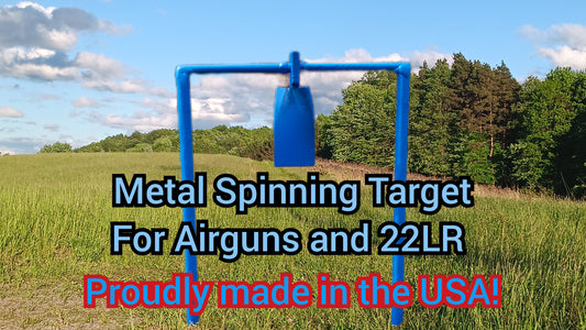 Metal Spinning Target For .30 Airgun &, .22LR (Blue!) - AirgunTargetStore&More