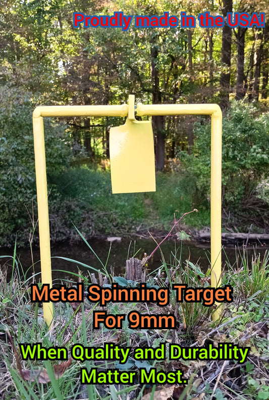9MM Metal Spinning Target (Yellow!) - AirgunTargetStore&More