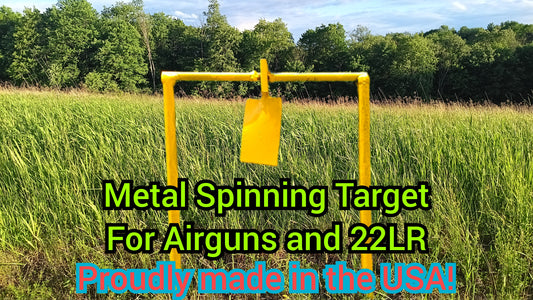 Metal Spinning Target For .30 Airgun &, .22LR (Yellow!)(CLEARANCE!) - AirgunTargetStore&More