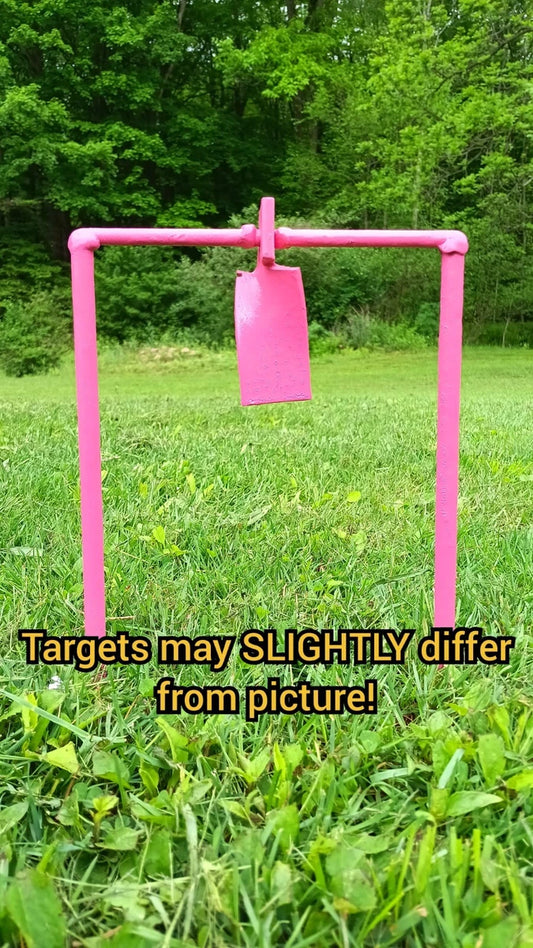 Metal Spinning Target For .30 Airgun &, .22LR (Pink!) - AirgunTargetStore&More