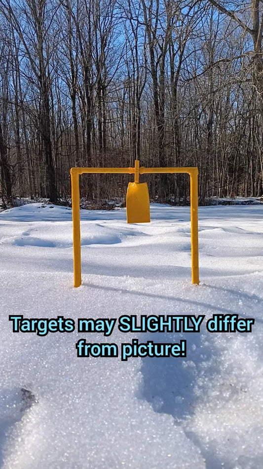 Metal Spinning Target For .30 Airgun &, .22LR (Yellow!)(CLEARANCE!) - AirgunTargetStore&More