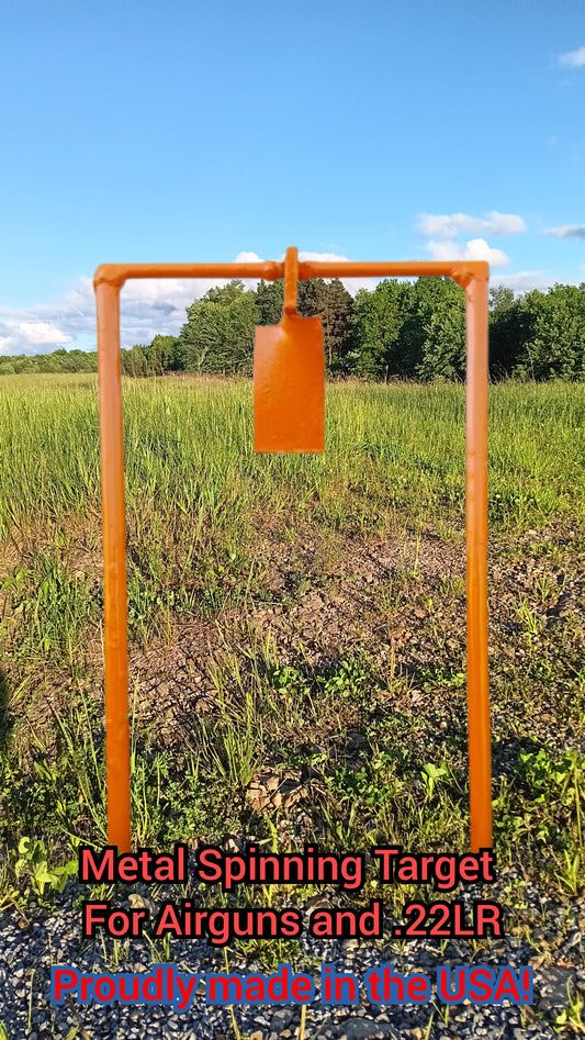 Metal Spinning Target For .30 Airgun &, .22LR (Orange!)