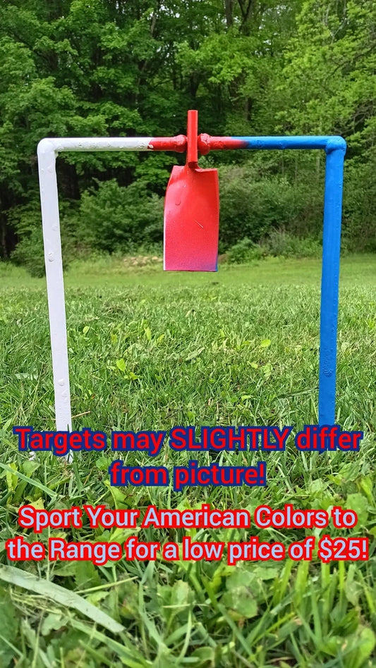 Metal Spinning Target For .30 Airgun &, .22LR (Red, White & Blue!) - AirgunTargetStore&More