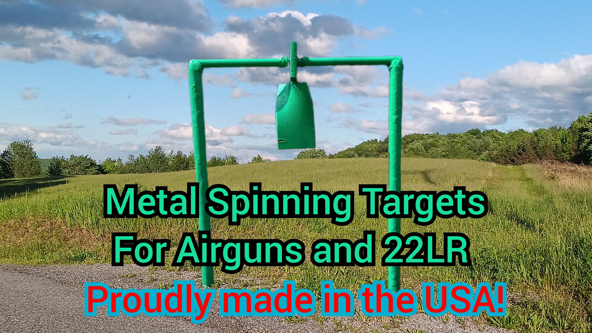 Metal Spinning Target For .30 Airgun &, .22LR (Green!) - AirgunTargetStore&More